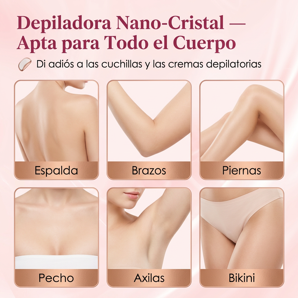 Depiladora Nano-Cristal Indolora — Elimina el vello sin dolor ni irritación